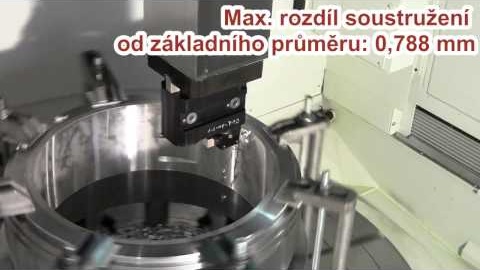 Soustružení nekulatého tvaru na vertikálním CNC dvouosém soustruhu VLC 1600.